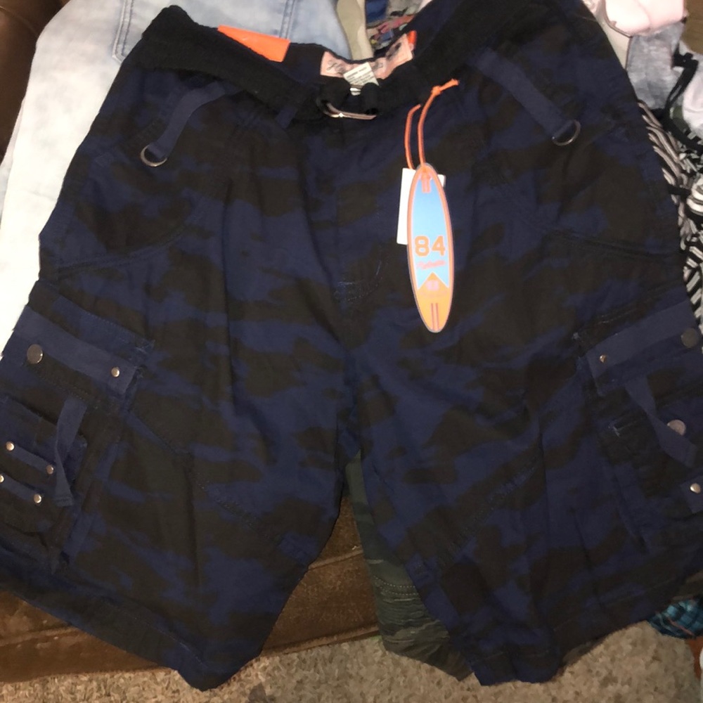 Navy camp shorts